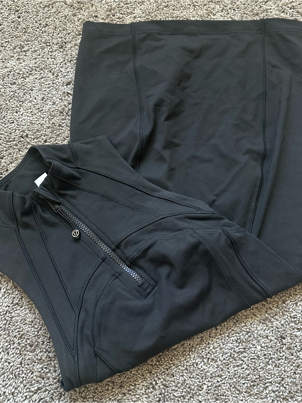 lululemon athletica Black Define Mini Dress with Front Zip